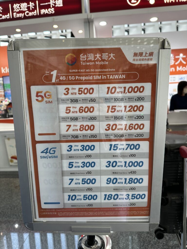 Taiwan SIM card prices at the airport how to prepare for a taiwan trip is buy a sim at the airport taoyuan