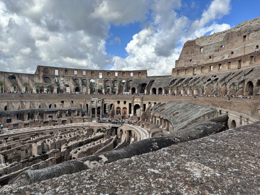 View of the Colosseum from a two days trip in Rome