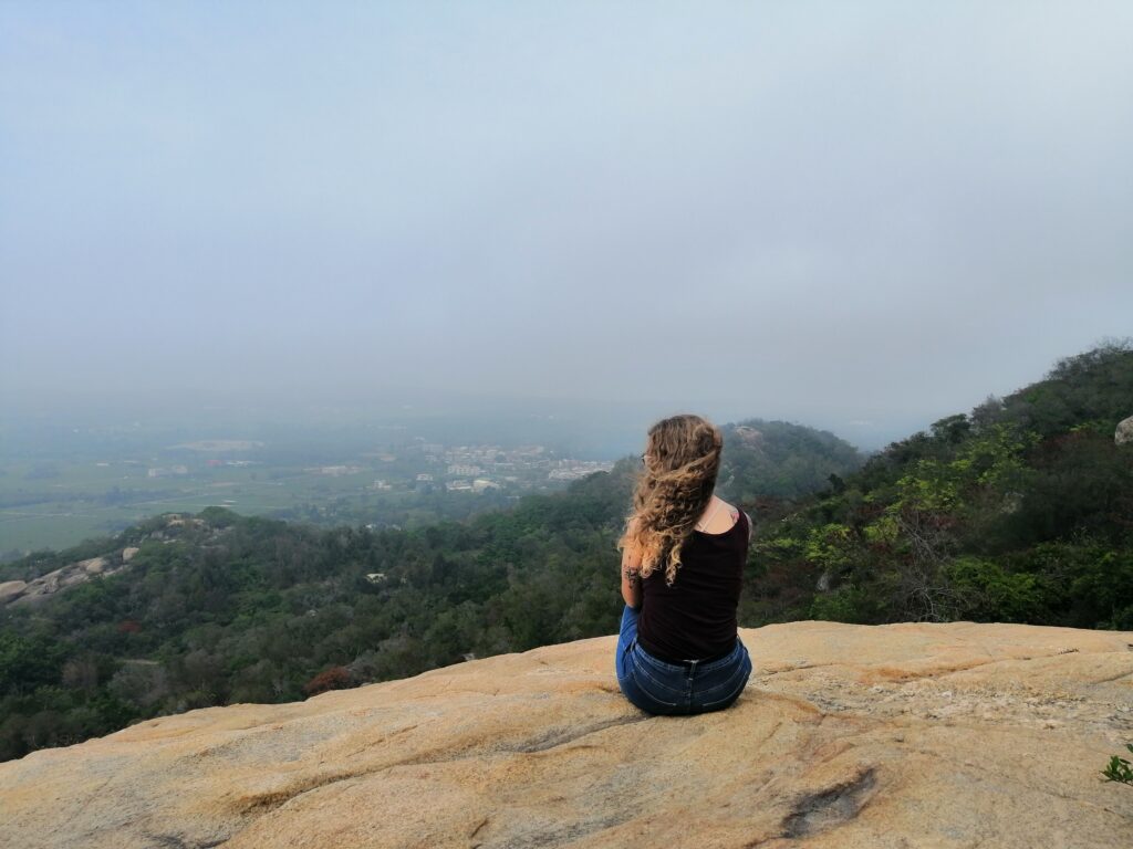 kinmen island view over island on a foggy day