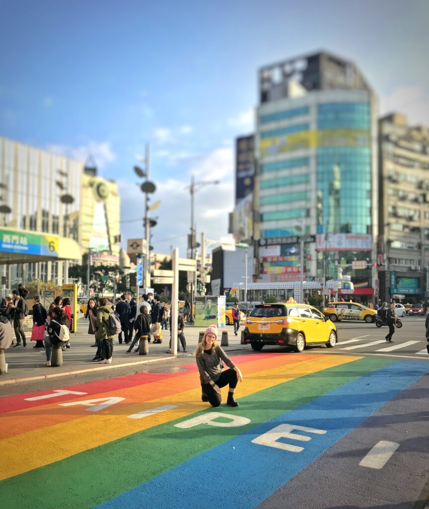 taipei taiwan iconic painted street in ximending