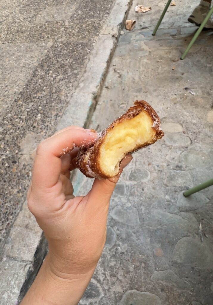 Xuixo traditional pastry from Girona spain 