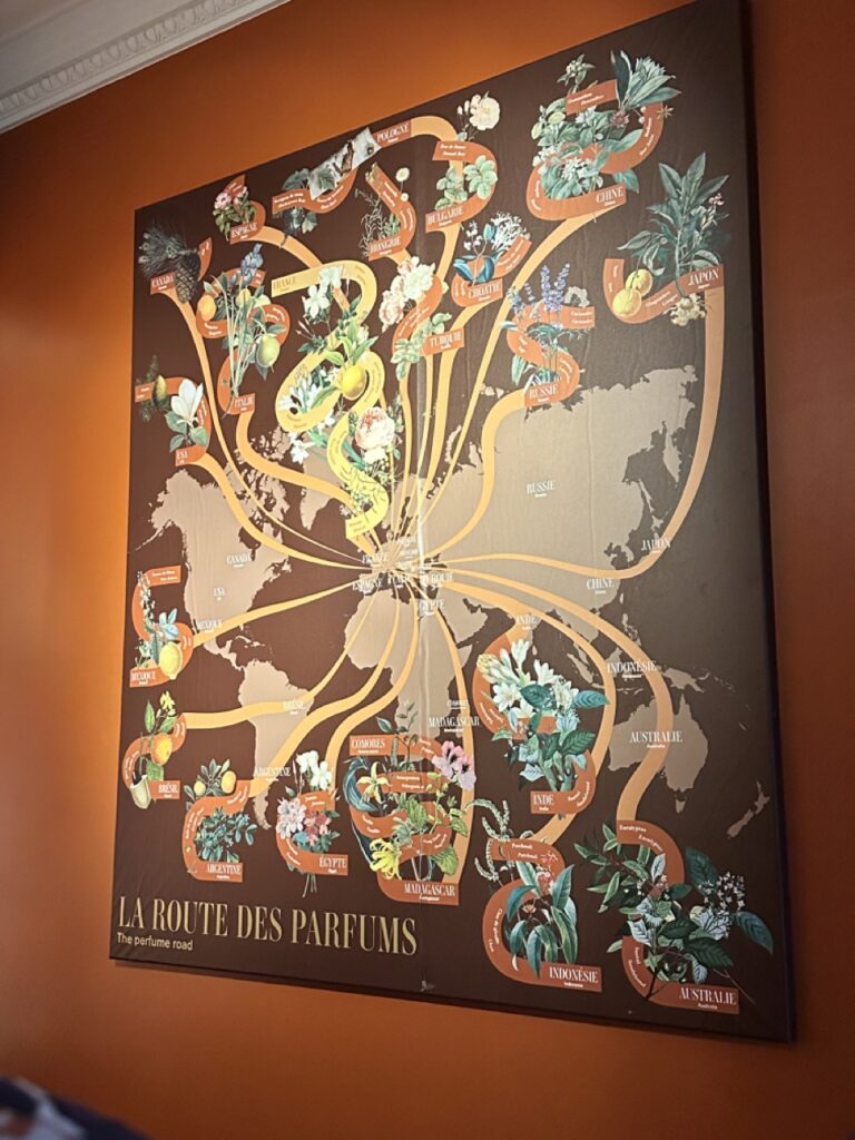 artwork at the Fragnord perfume museum and worshop in Paris 