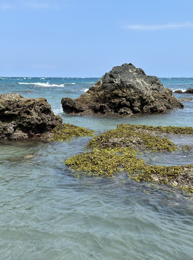 Shallow swim area at Shanyuan Beach in Taitun Taiwan
