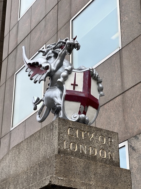 city of London entrance gates dragon symbol of london