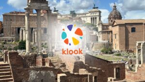 klook logo on rome itinerary