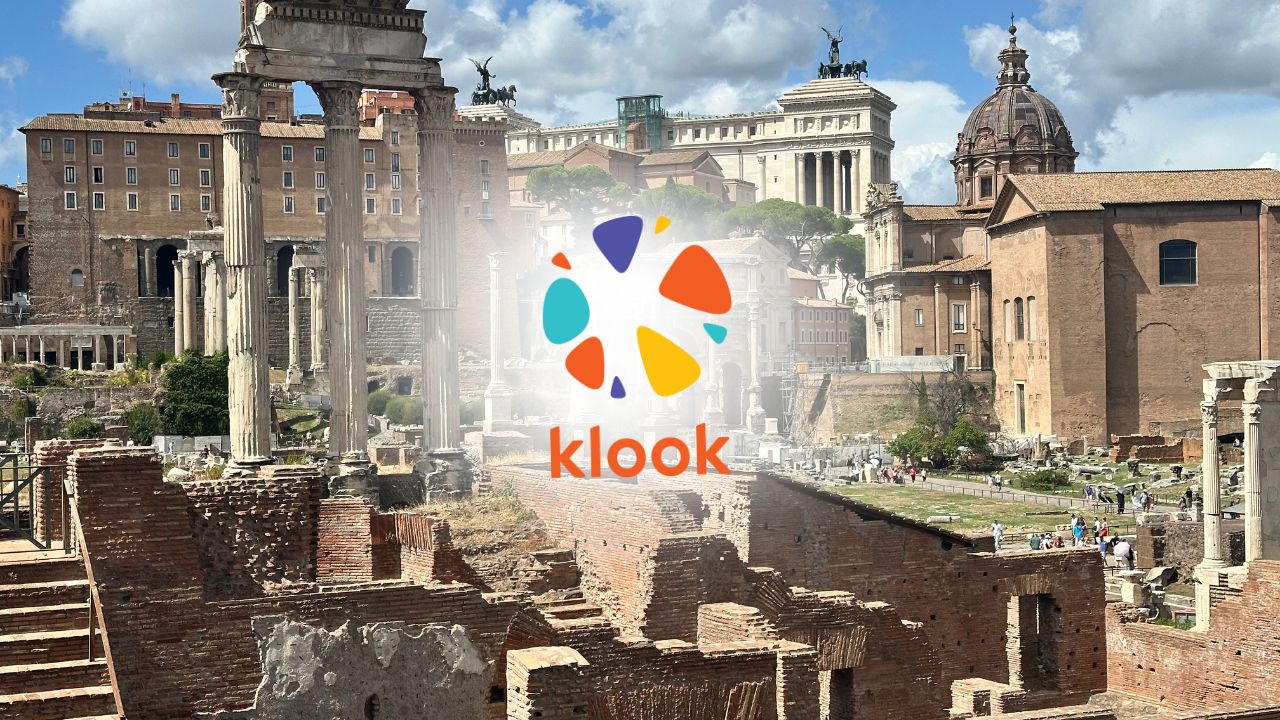 klook logo on rome itinerary