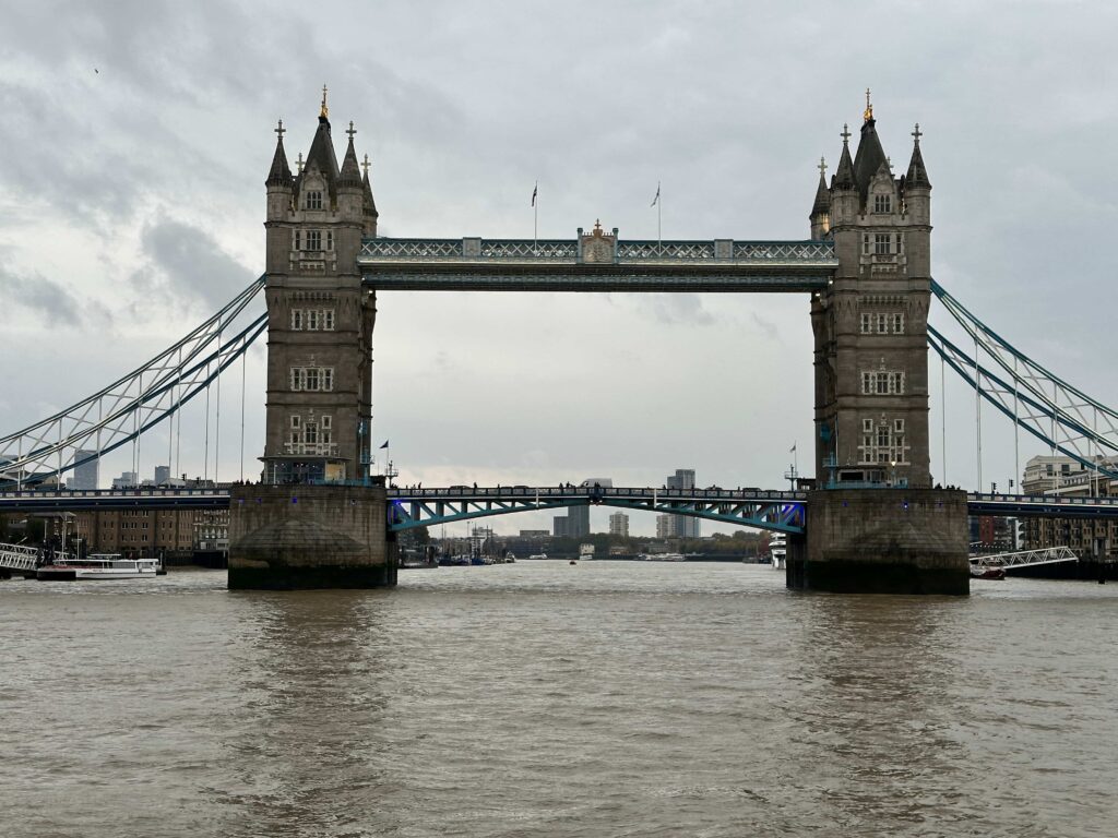 Tower Bridge London city view from cruise
