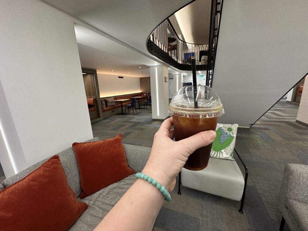 ice americano at the middle temple cafe in central london with co working space best cheap things to do in london