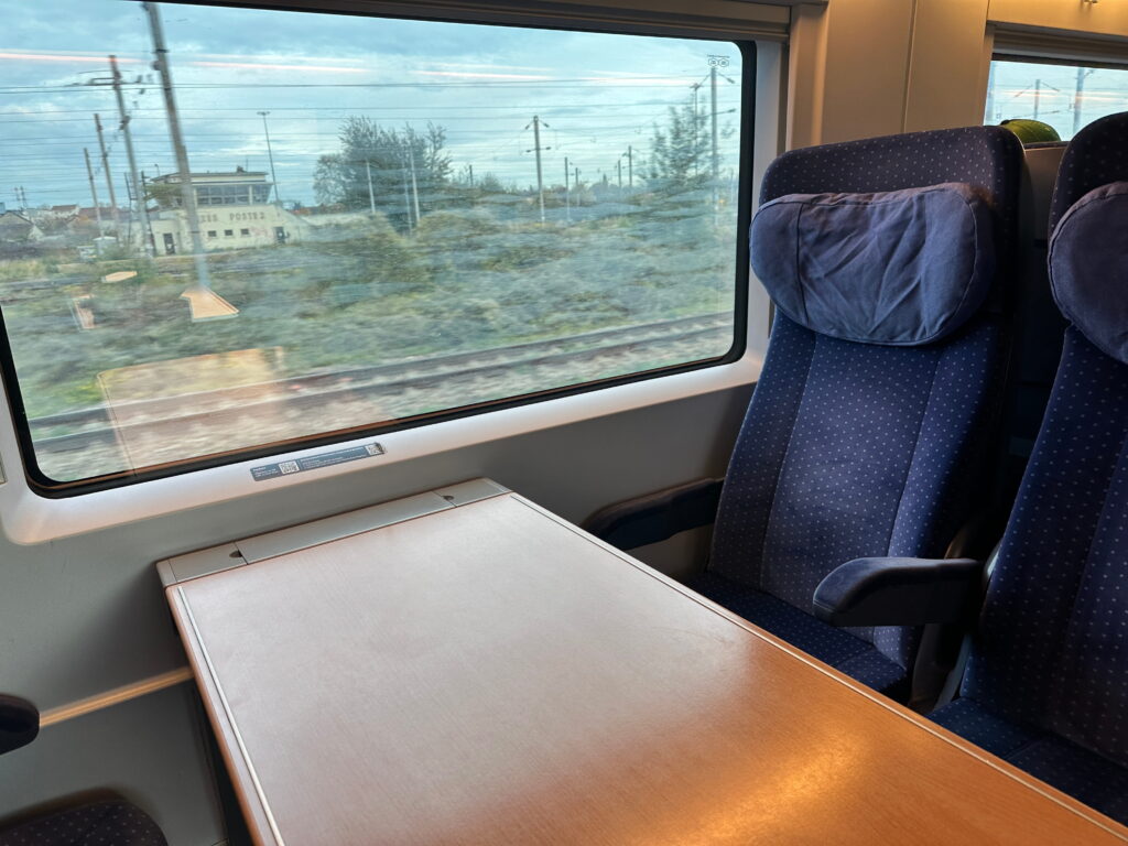 is the eurail pass worth it? one of the English train window views from blackpool to london