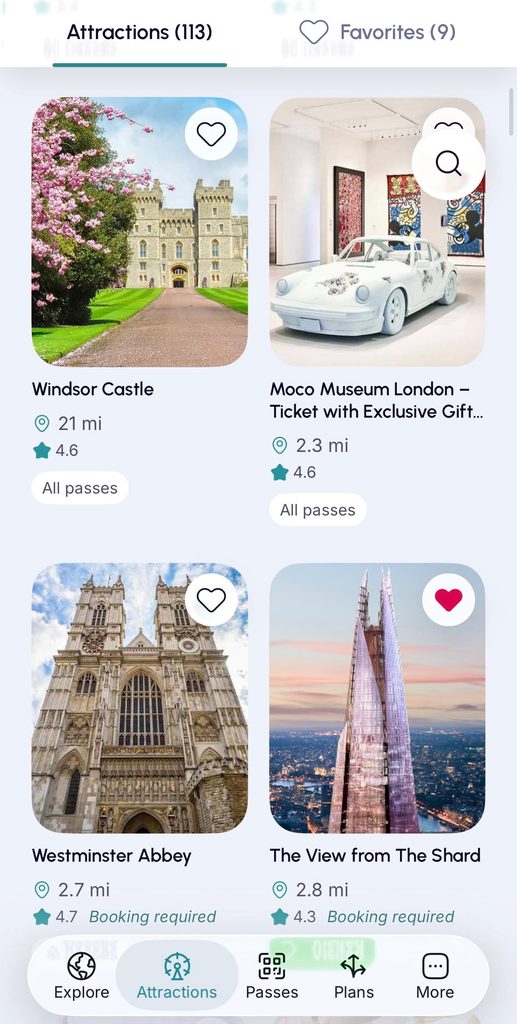 go city london pass screenshots attraction examples