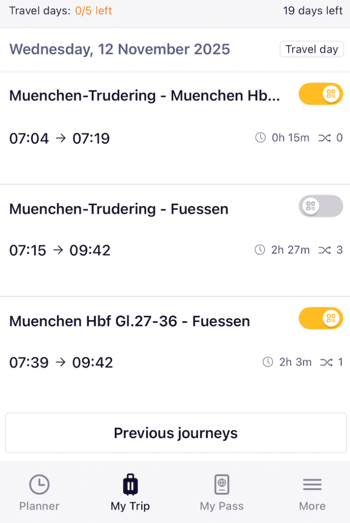 screenshot for sharing the rail planner and how it works in a eurail review blog post