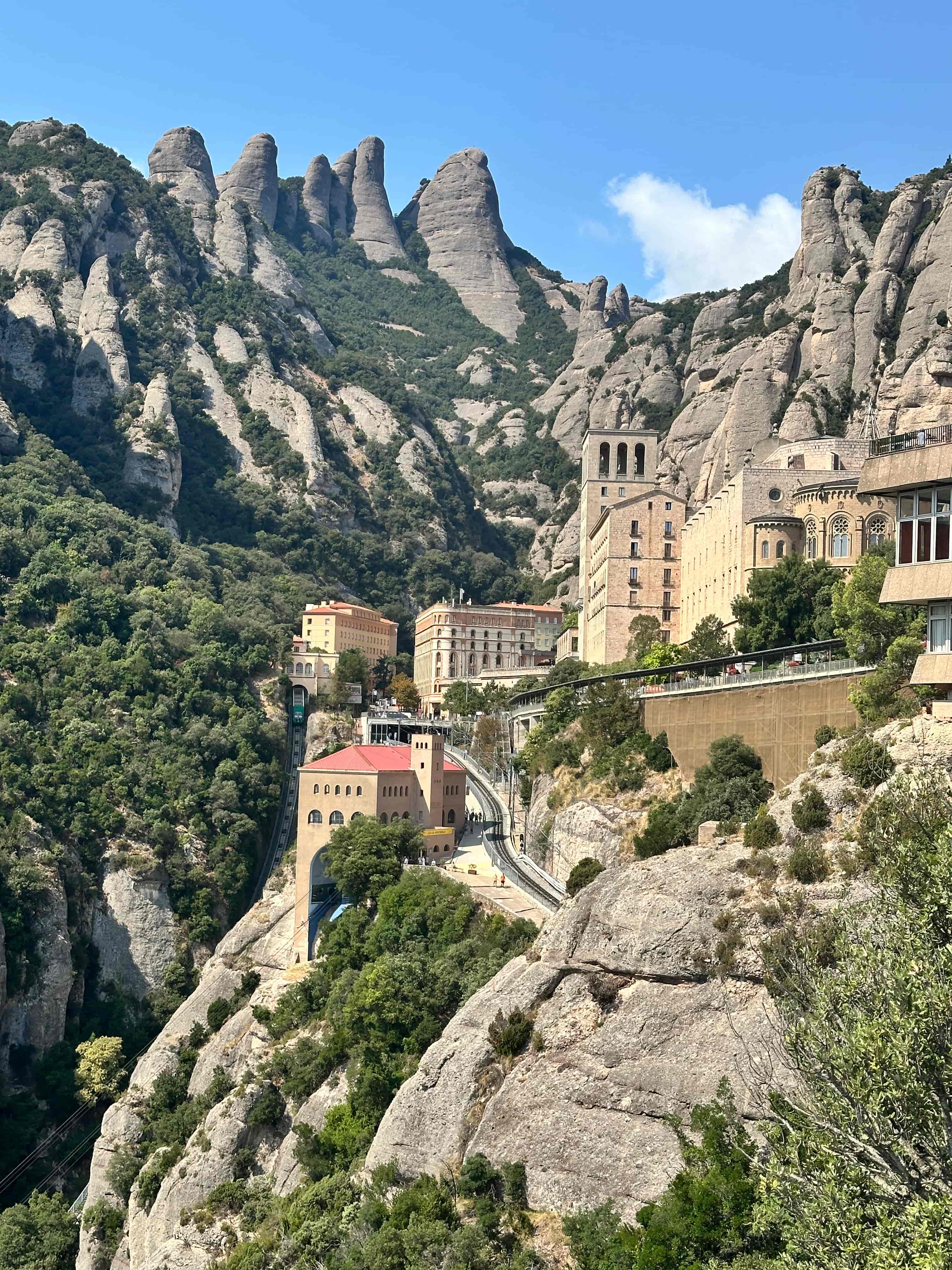 view over Montserrat mountains on day trip during 4 day first timer barcelona itinerary