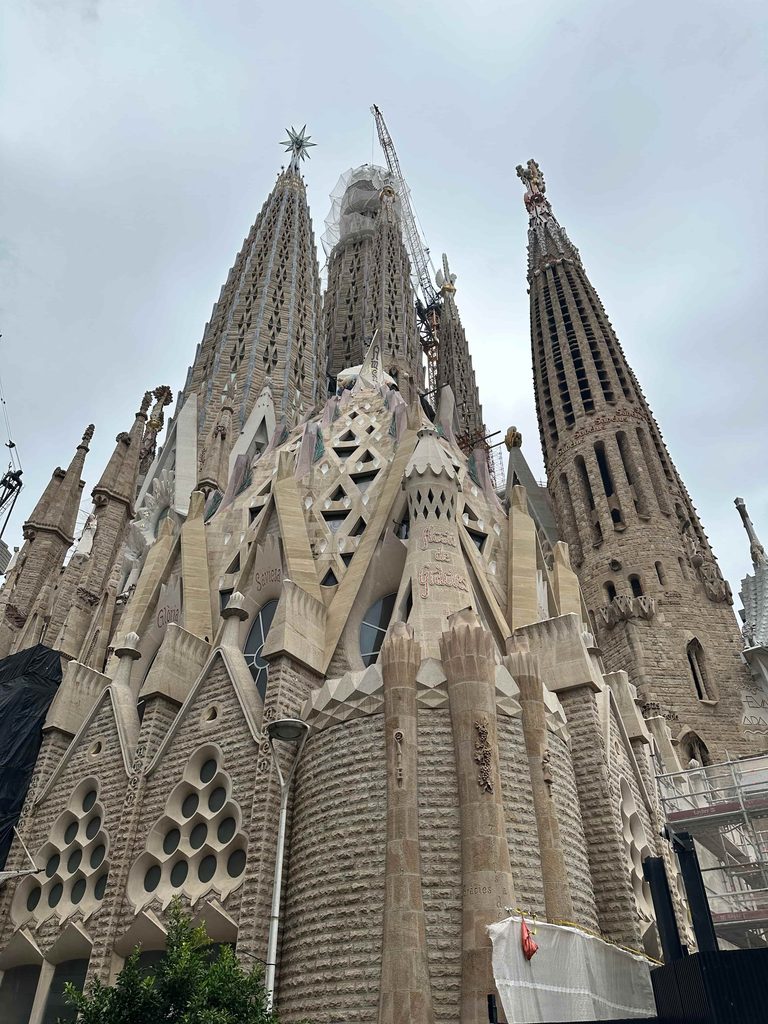 exterior of the famous Sagrada Familia in barcelona spain one year before completing the building