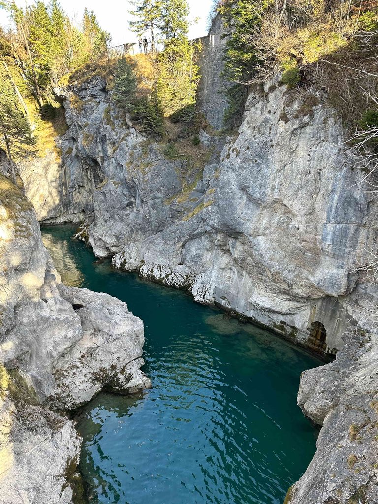 Lech Fall a natural beautiful pit stop in Fussen Germany on the way to Neuschwanstein