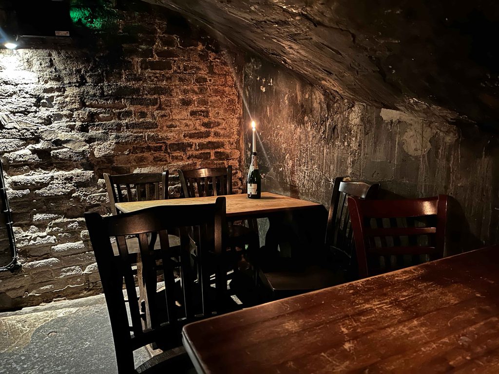 wine bar under ground in London Gordon's Wine Bar