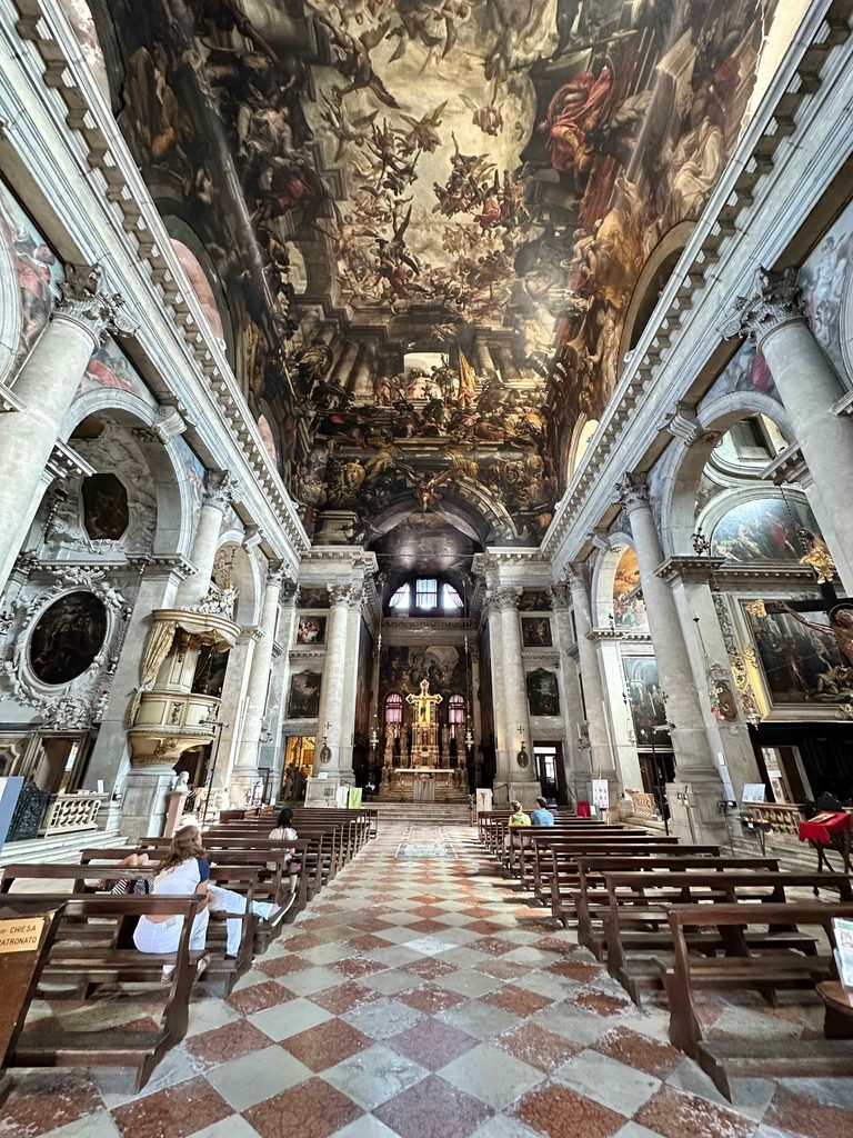 world's largest canvas painting inside the Chiesa di San Pantalon