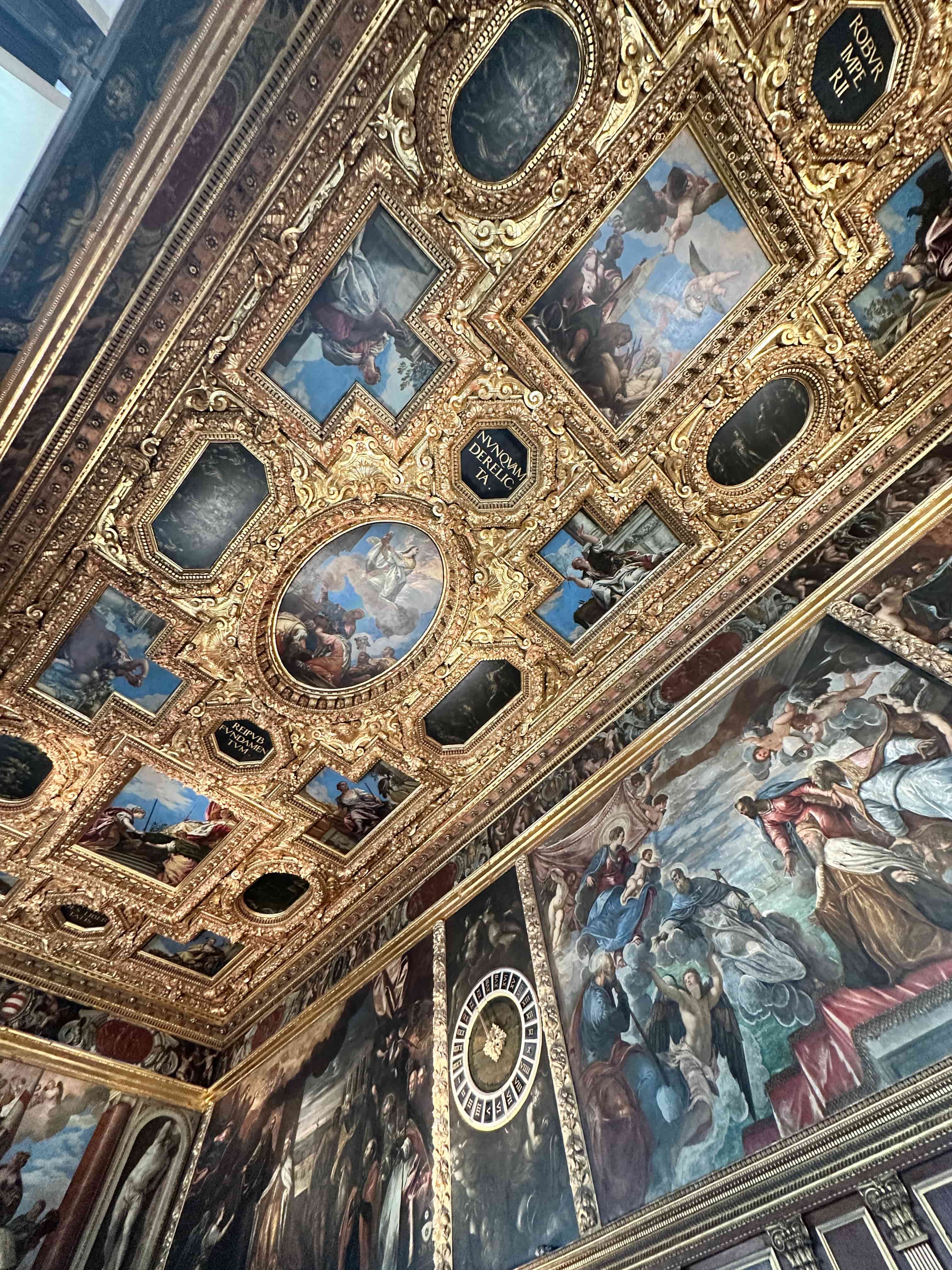 ceiling art work at dgoe's palace in venice