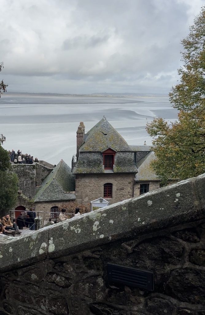 view over normandy in fronce from Mont Saint-Michel abbey