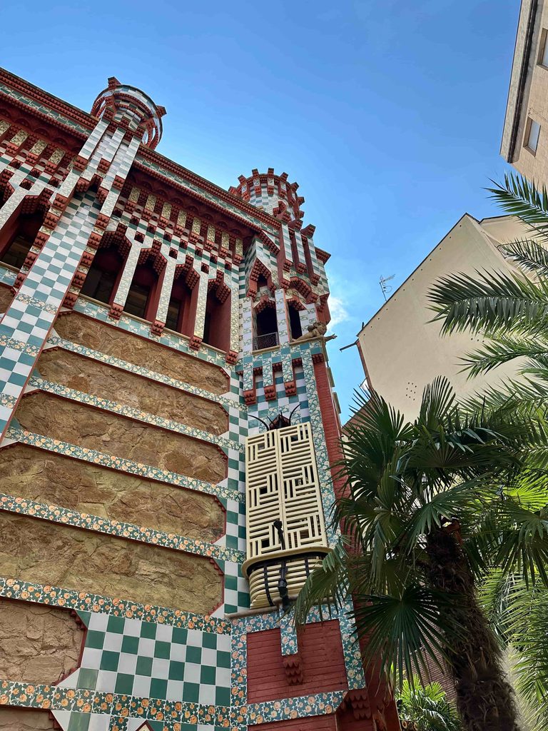 beautiful exterior of casa vicens in barcelona spain