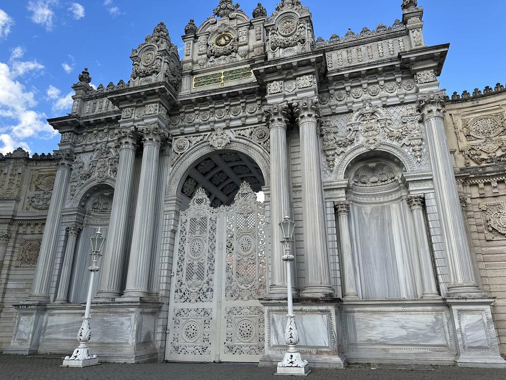 entrance of Dolmabahçe Palace in istanbul turkey