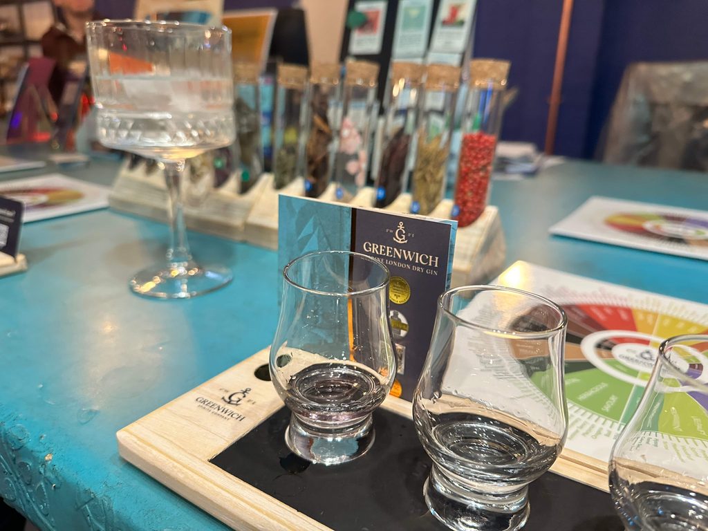 gin tasting glass at greenwich distillery in london on tasting experience