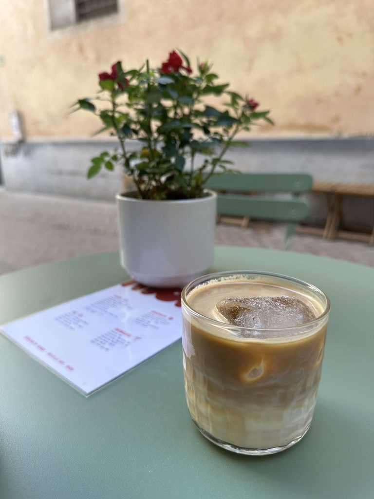 iced latte from Moin cafe in Sevilla