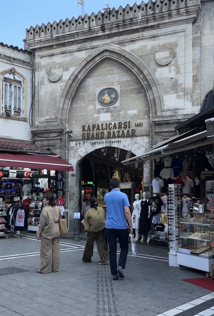Outside the Grand Bazaar in Istanbul Turkey
