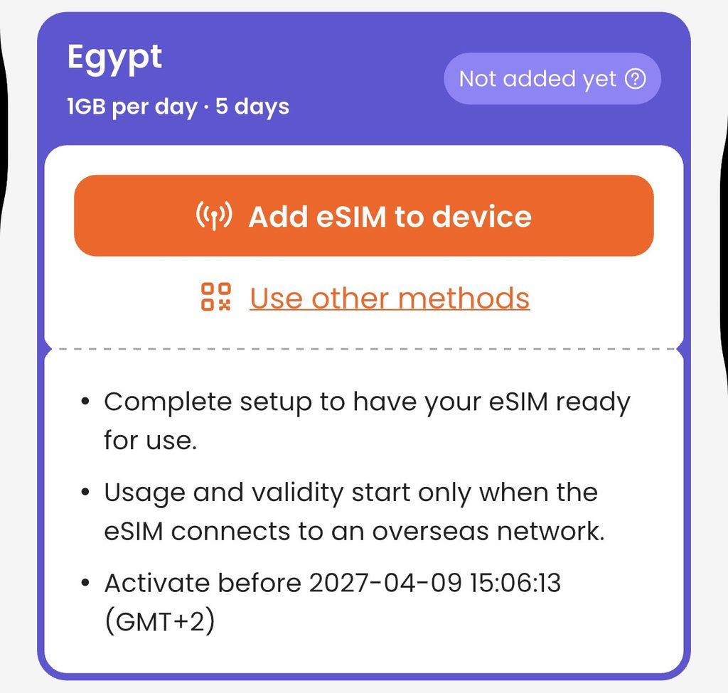 inside the klook app egypt esim guide on how to use and install