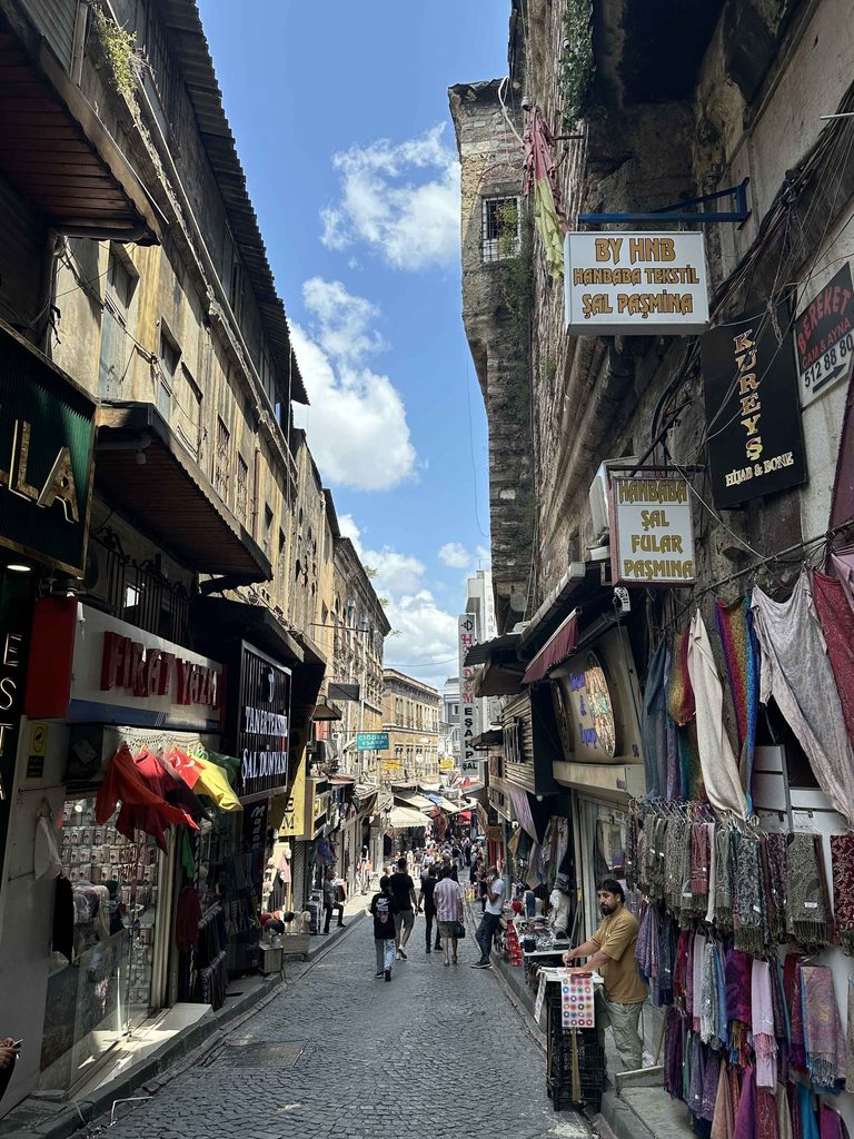 at one of the many street markets in istanbul turkiye