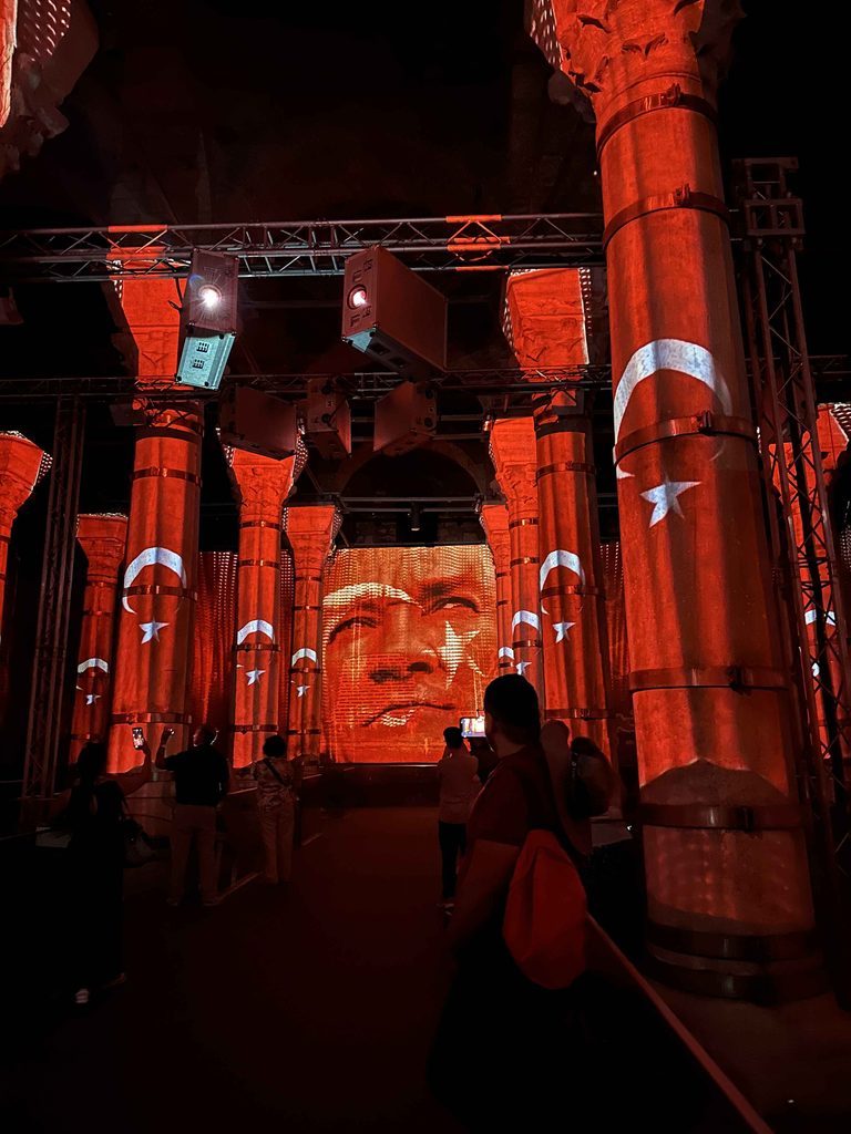 inside of a cistern in istanbul near the Basilica Cistern