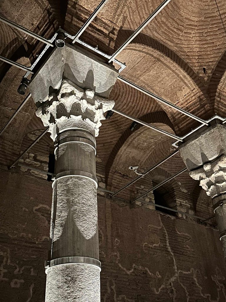 inside a cistern in istanbul