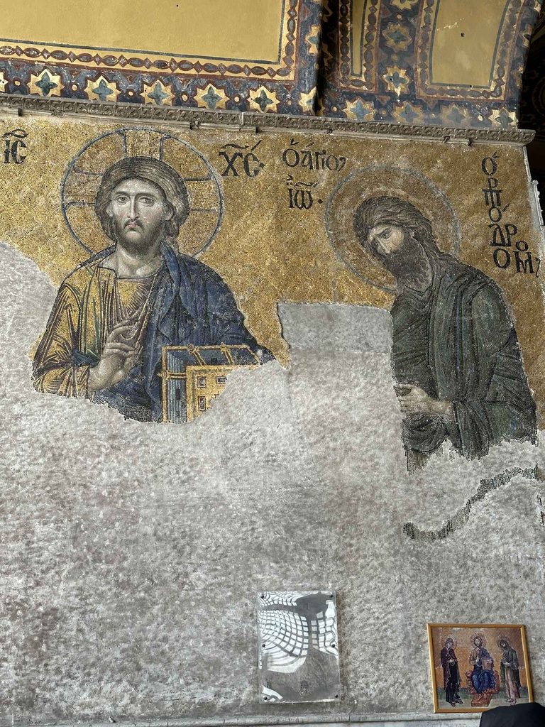 old christian church osaic in the hagia sofia 