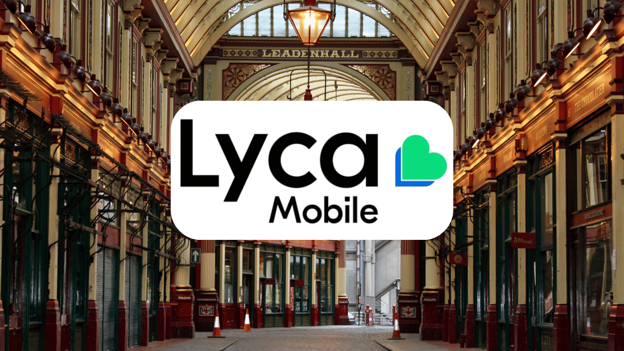 feature image for lyca mobile review with leadenhall in background