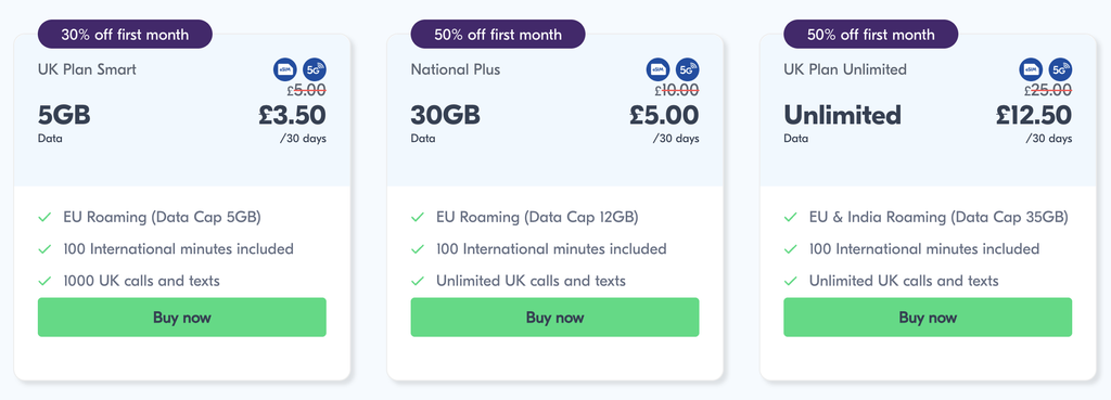 plans from lyca mobile one of the cheap uk travel eSIMs for tourists